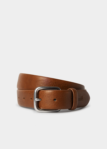 Grained Leather Belt