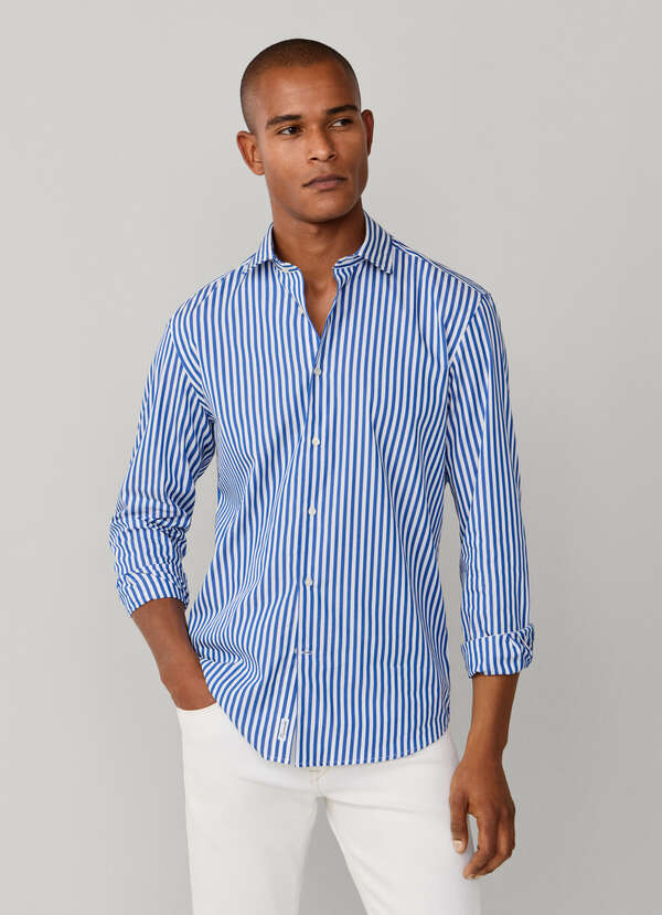 Regular Fit Bengal Stripe Poplin Shirt Regular Fit Bengal Stripe Poplin Shirt