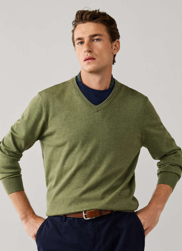 Cotton Silk V Neck Sweater Cotton Silk V Neck Sweater