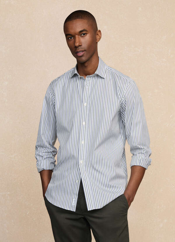 Regular Fit Deckchair Striped Poplin Shirt