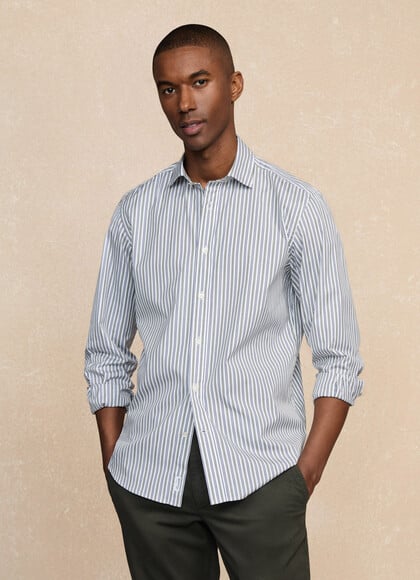 Regular Fit Deckchair Striped Poplin Shirt