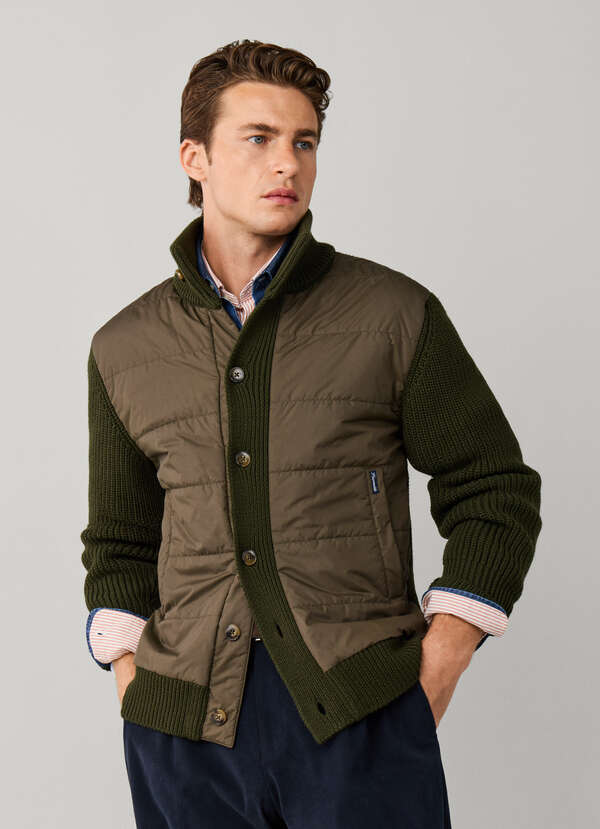 Wool Hybrid Puffer Blouson Wool Hybrid Puffer Blouson