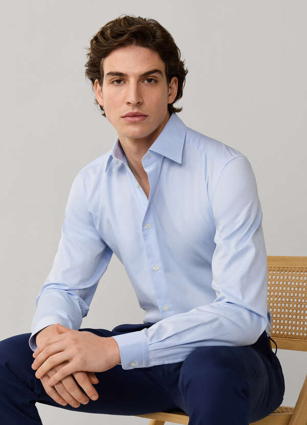 Regular Fit Solid Twill Shirt