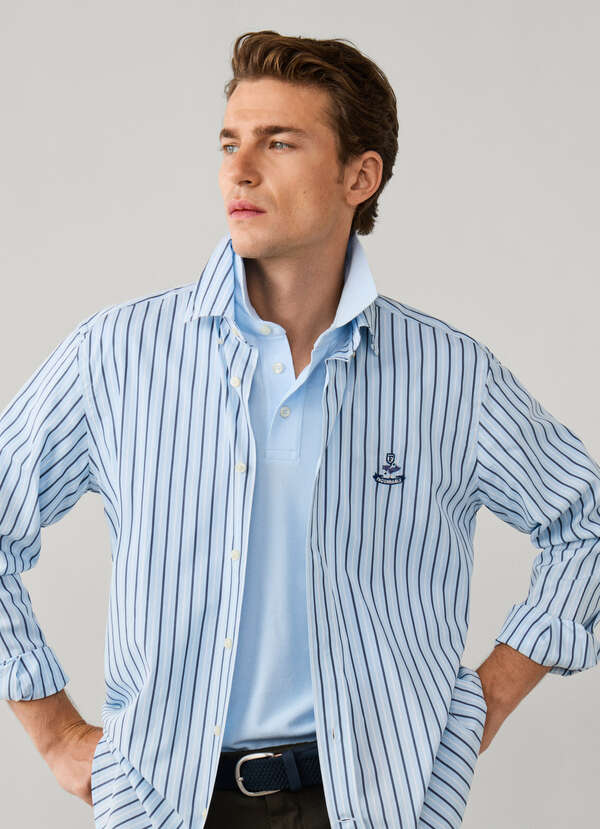 Regular Fit Striped Poplin Shirt