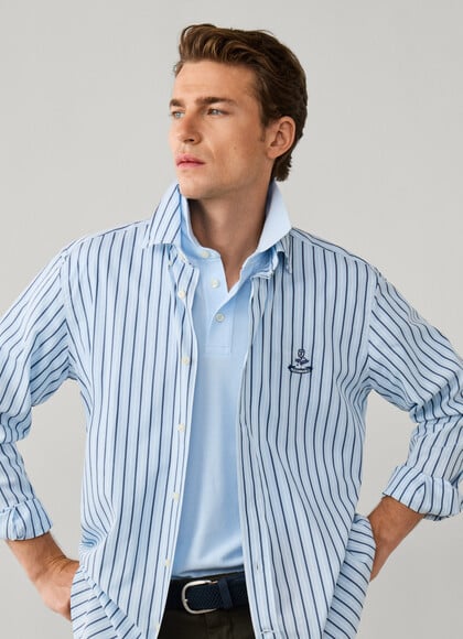 Regular Fit Striped Poplin Shirt