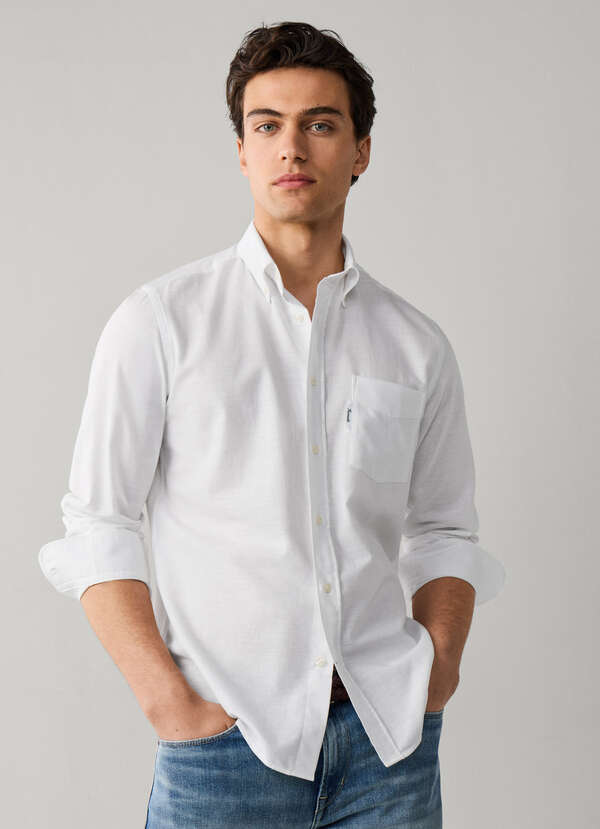 Regular Fit Pocket Pique Shirt