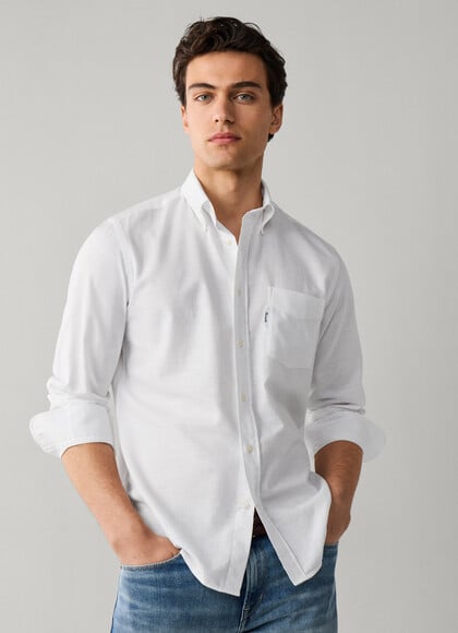 Regular Fit Pocket Pique Shirt