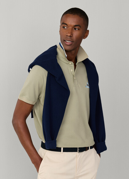 Regular Fit Short Sleeve Logo Pima Polo