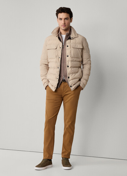 Regular Fit Stretch Micro-Texture Chino