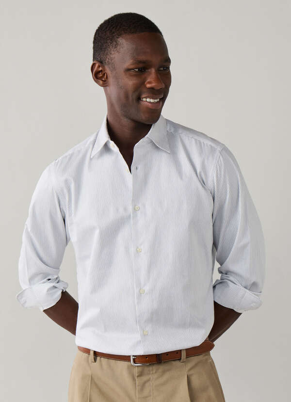 Regular Fit Mini Pinstripe Twill Shirt Regular Fit Mini Pinstripe Twill Shirt