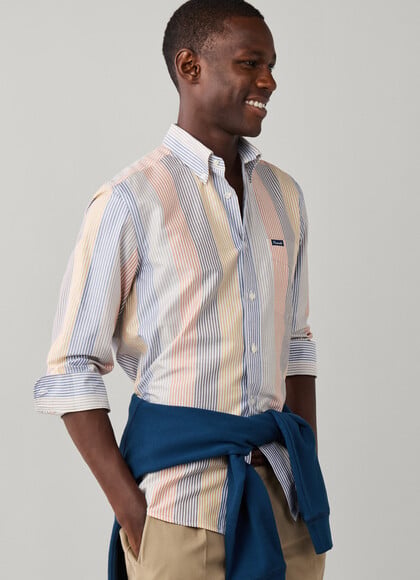 Regular Fit Multi Candy Stripe Poplin Shirt