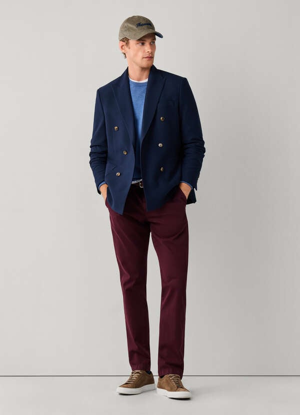 Regular Fit Garment Dyed Tricotine Chino