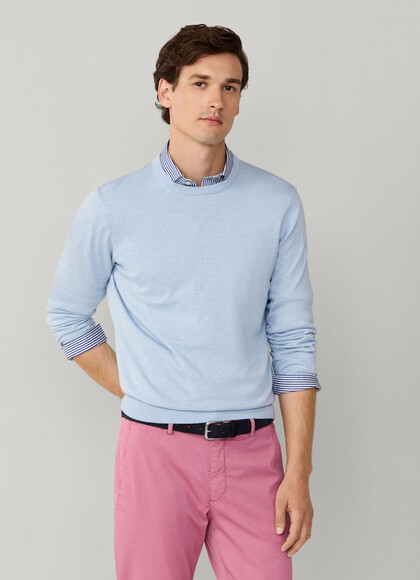 Cotton Silk Crew Neck Jumper