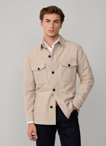Regular Fit Pocket Brushed Cotton Shirt