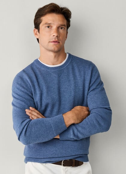 Wool-Cashmere Crew Neck Sweater
