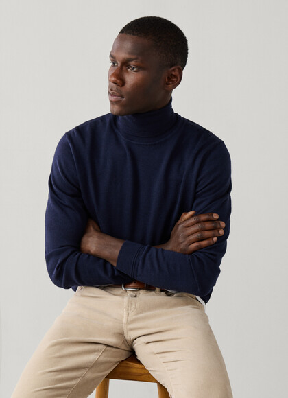Merino Wool Roll Neck Sweater