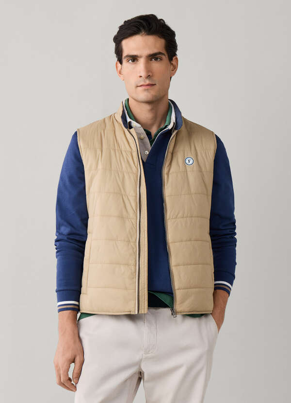 Chambray Lined Quilted Gilet