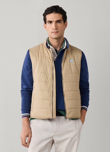 Chambray Lined Quilted Gilet