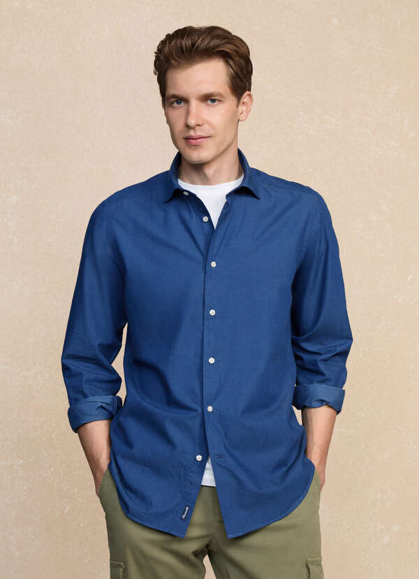 Regular Fit Cotton Wool Twill Shirt