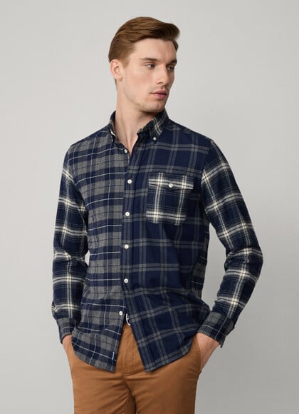 Regular Fit Tartan Mix Brushed Twill Shirt