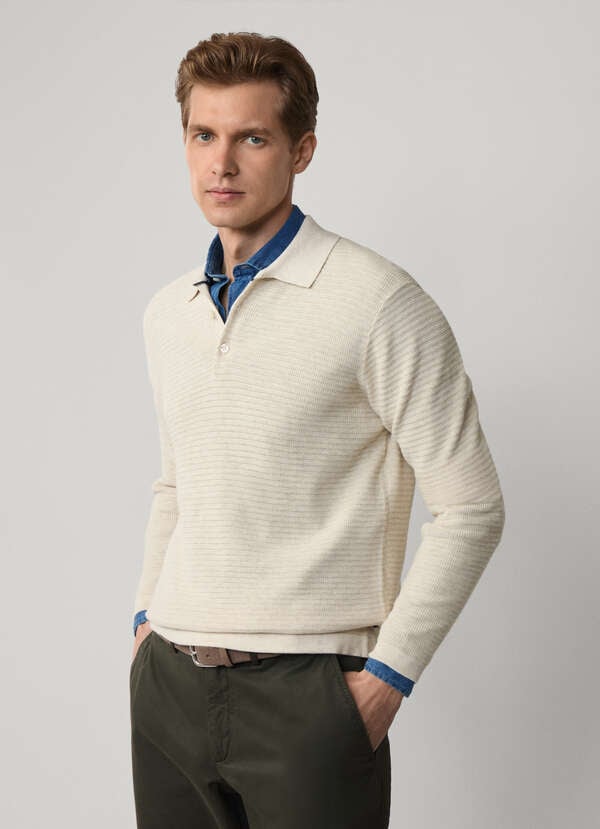 Regular Fit Cotton Silk Knitted Polo
