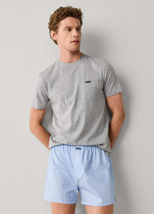 Two Pack Cotton Mini Stripes Boxers