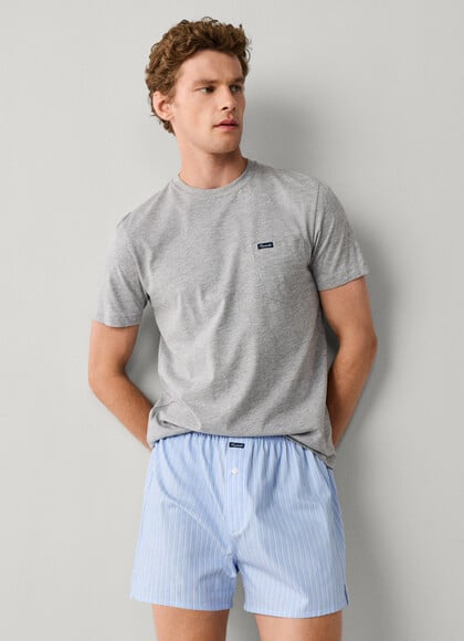 Two Pack Cotton Mini Stripes Boxers