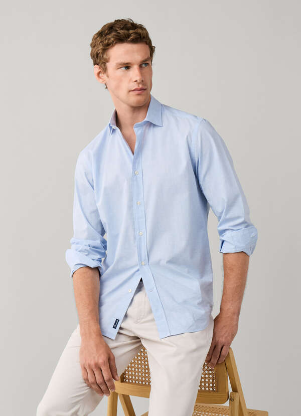 Regular Fit Graph Check Poplin Shirt Regular Fit Graph Check Poplin Shirt