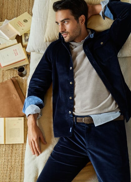 Stretch Cotton Corduroy Overshirt