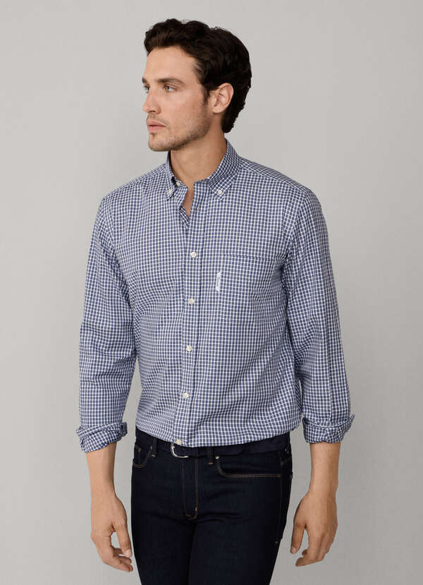 Regular Fit Check Twill Shirt