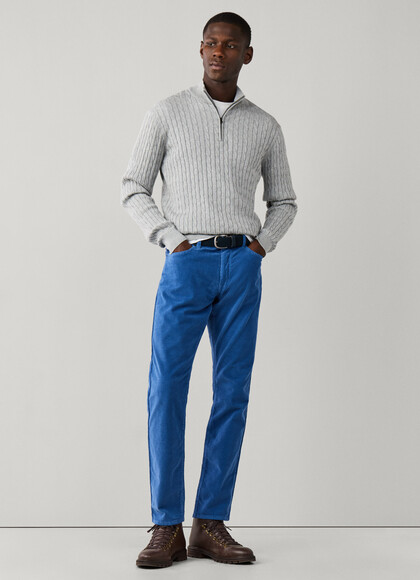 Regular Fit Garment Dyed Corduroy Trousers