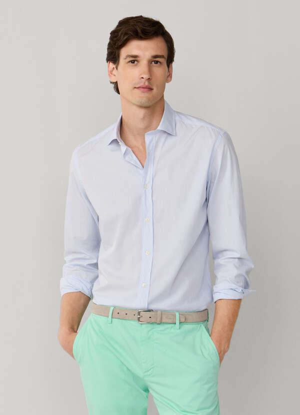 Regular Fit Graph Check Poplin Shirt