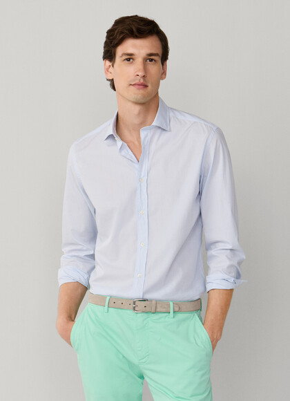 Regular Fit Graph Check Poplin Shirt