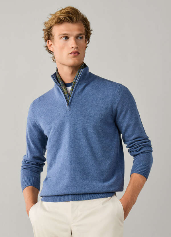 Cashmere Quarter Zip Sweater