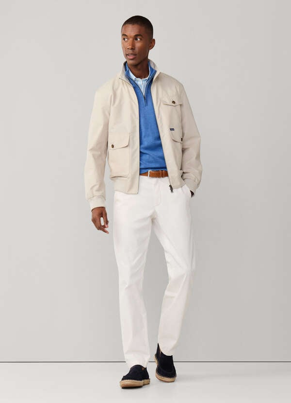 Regular Fit Cotton Textured Chino