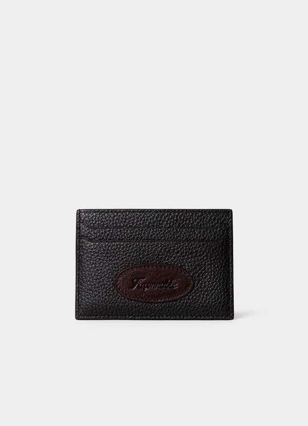 Bi-Texture Leather Cardholder