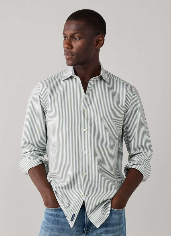 Regular Fit Bengal Stripe Twill Shirt