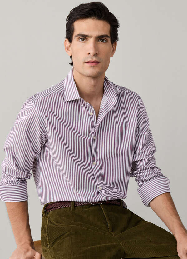 Regular Fit Bengal Stripe Twill Shirt Regular Fit Bengal Stripe Twill Shirt