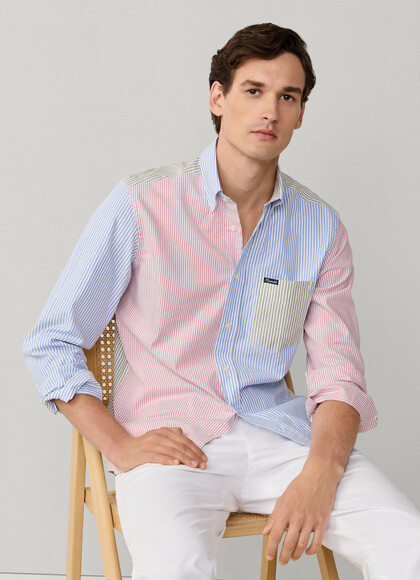 Regular Fit Multi Stripe Pinpoint Shirt