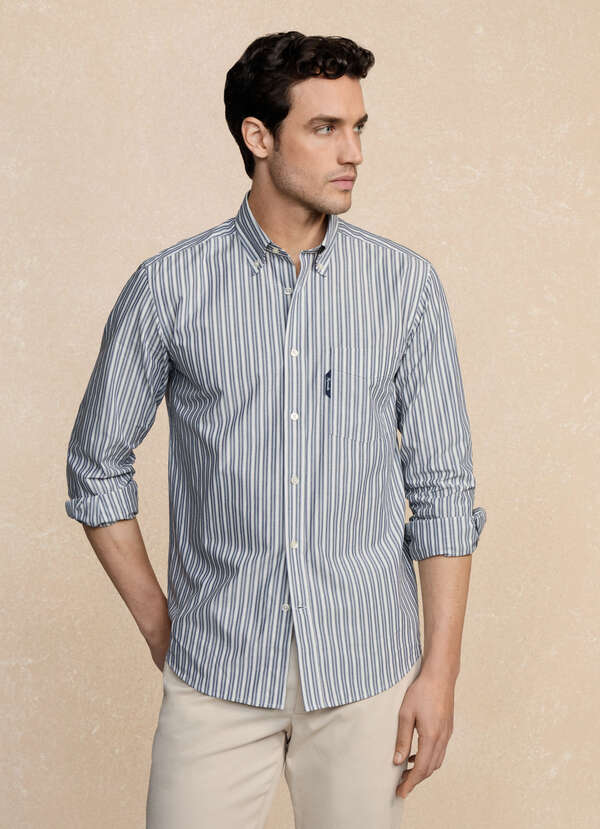 Regular Fit Deckchair Stripe Poplin Shirt