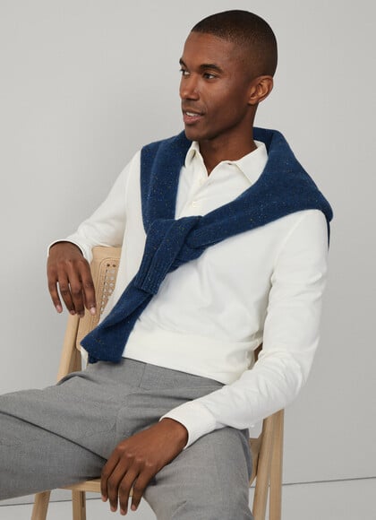 Regular Fit Long Sleeve Stretch Jersey Polo