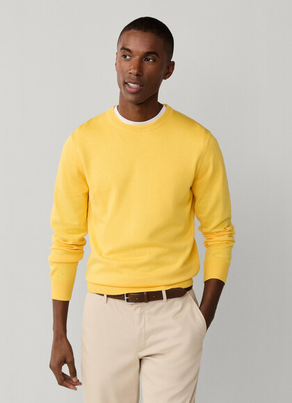 Cotton Silk Crew Neck Jumper