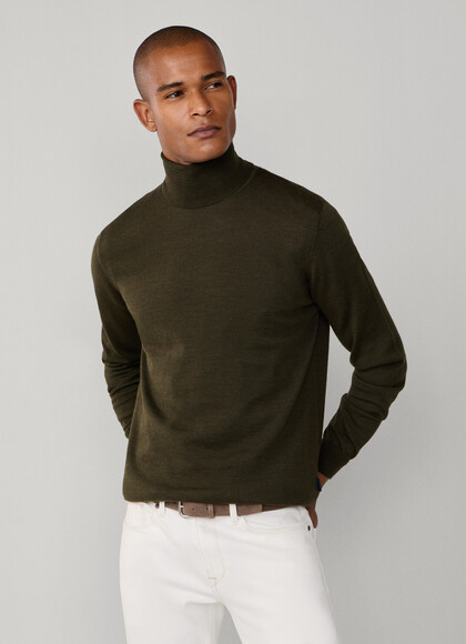 Merino Wool Roll Neck Jumper
