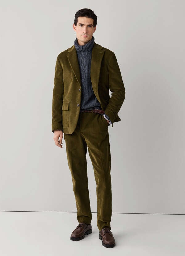 Regular Fit Cotton Corduroy Trousers Regular Fit Cotton Corduroy Trousers