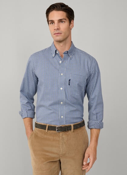 Regular Fit Gingham Brushed Twill Shirt