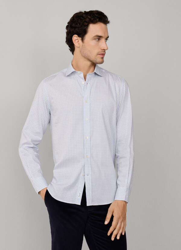Regular Fit Windowpane Twill Shirt