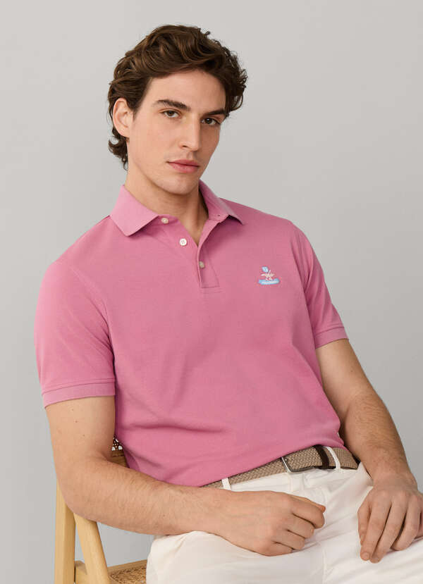Regular Fit Short Sleeve Logo Pima Polo
