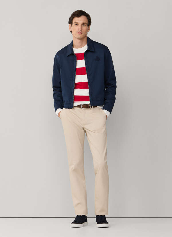 Regular Fit Cotton Textured Chino