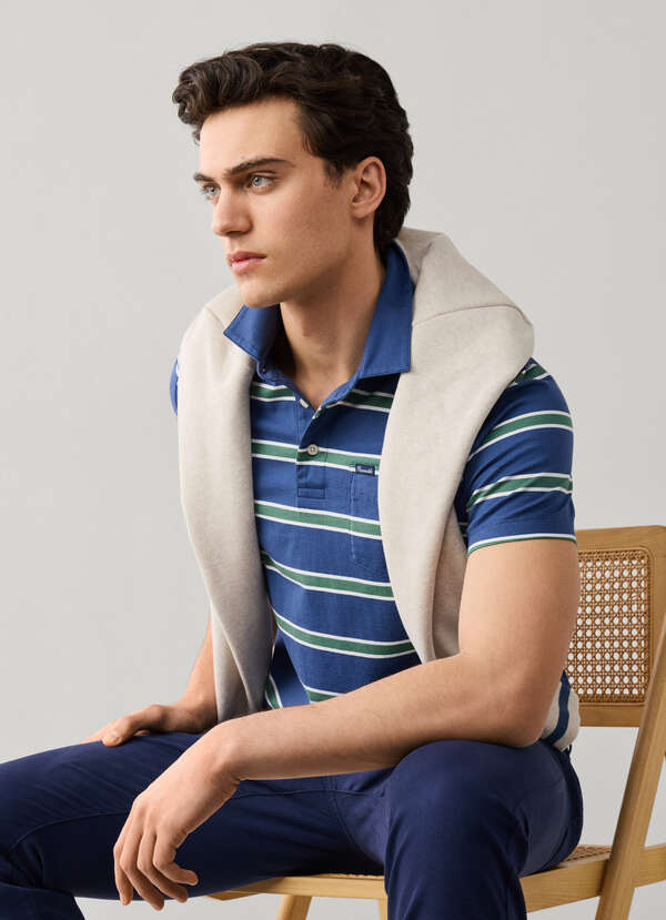 Regular Fit Short Sleeve Striped Polo