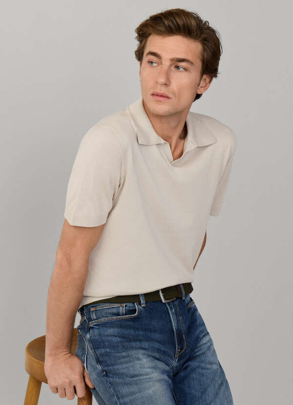 Cotton Knitted Short Sleeve Polo